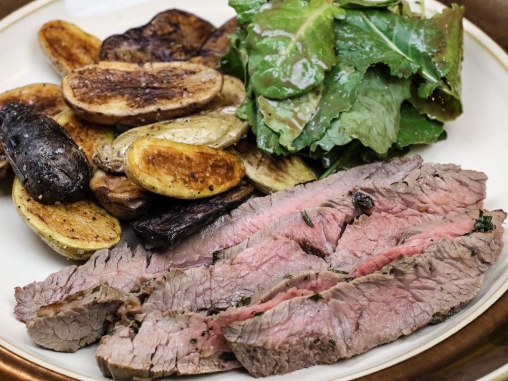 Flank Steak and Fingerlings