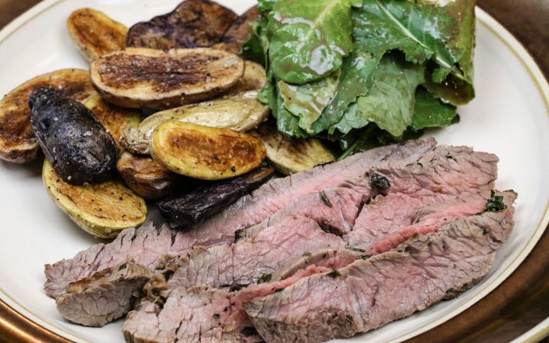 Flank Steak and Fingerlings