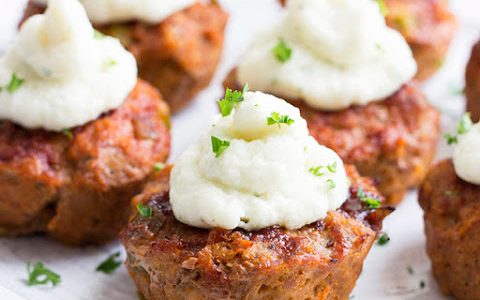 Mini Meatloaf and Mashed Cauliflower