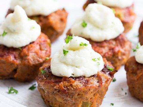 Mini Meatloaf and Mashed Cauliflower