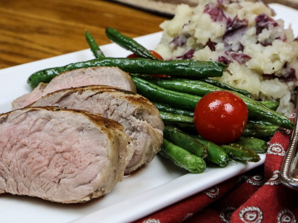 Pork Tenderloin and Smashed Redskins