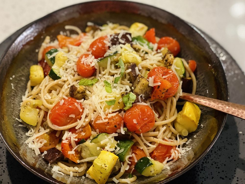 Roasted Ratatouille Spaghetti