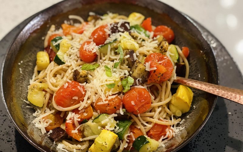 Roasted Ratatouille Spaghetti