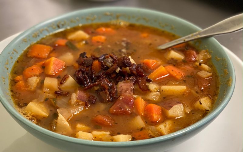 German Red Potato Soup with Bacon