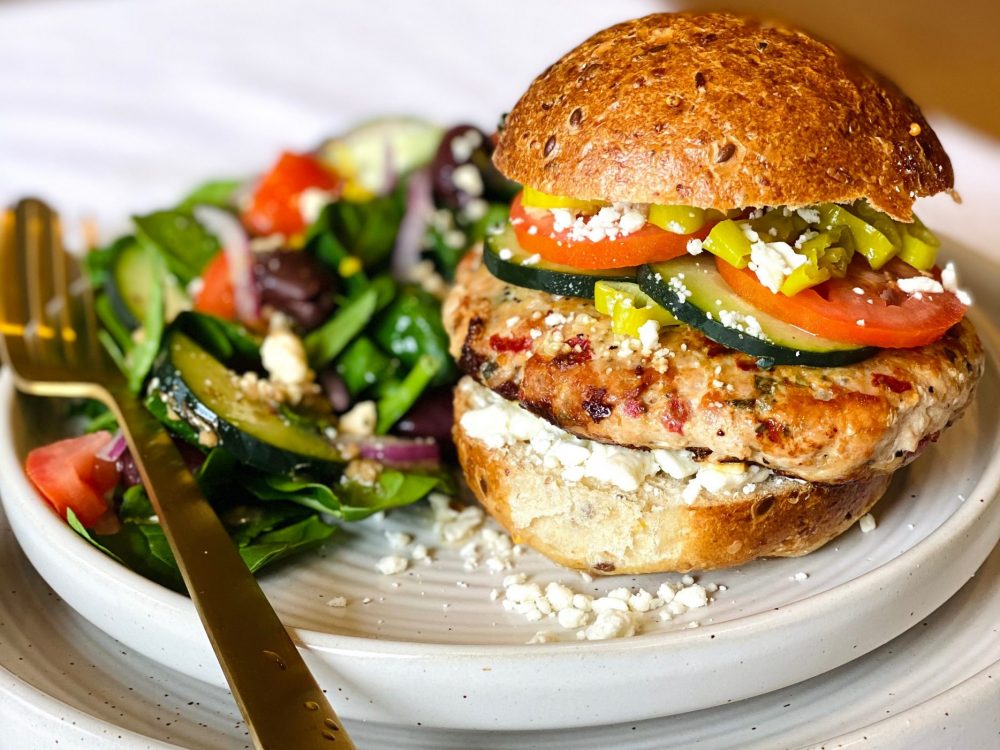 Greek Chicken Burgers