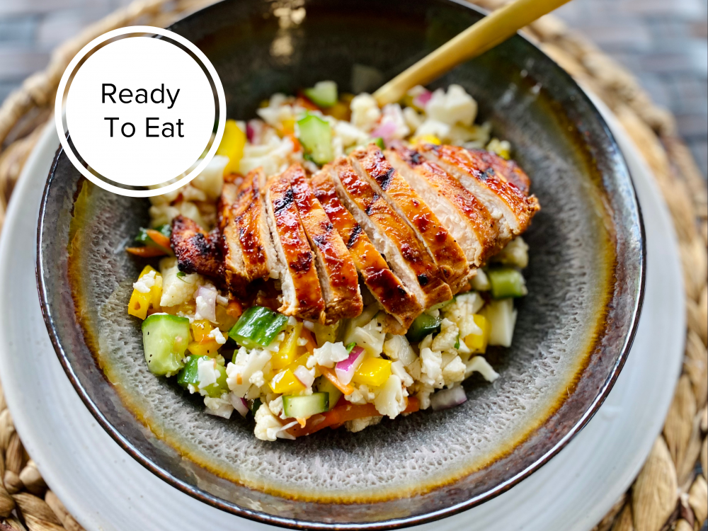 Ready-To-Eat: No Pasta Pasta Salad with BBQ Chicken