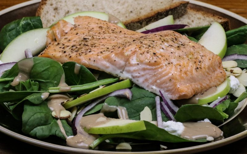 Salmon Spinach Salad