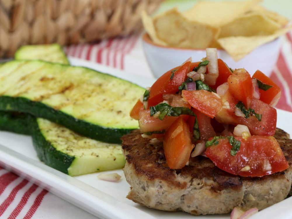 Naked Bruschetta Chicken Burger