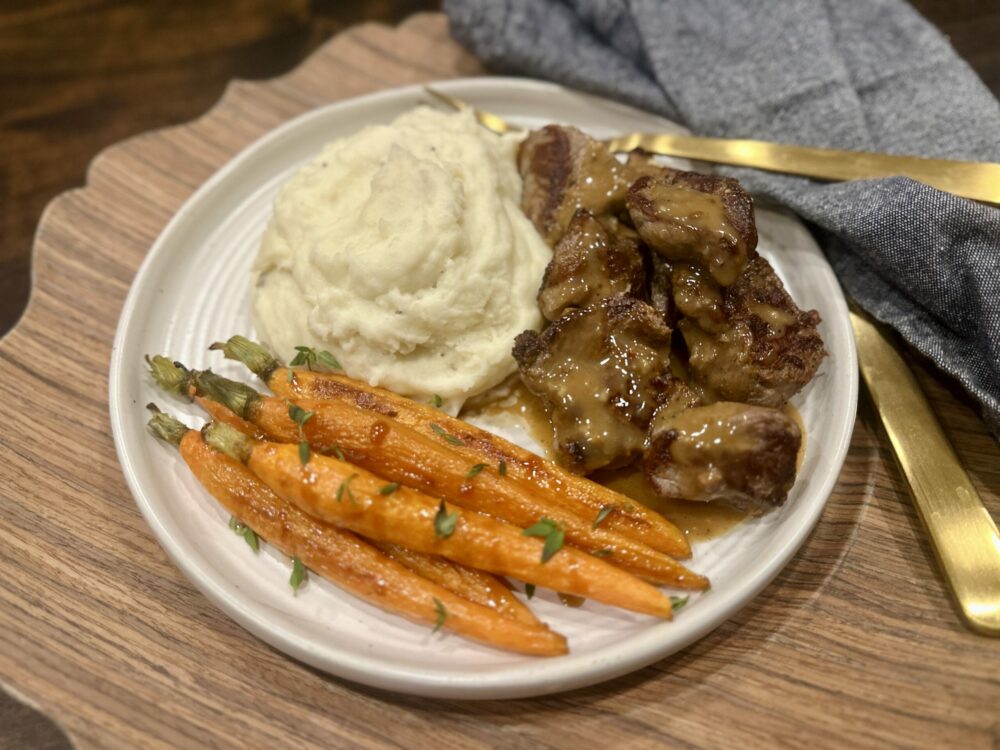Tenderloin Tips & Cider Glazed Carrots