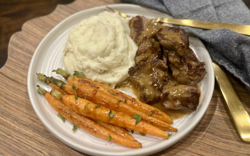 Tenderloin Tips & Cider Glazed Carrots