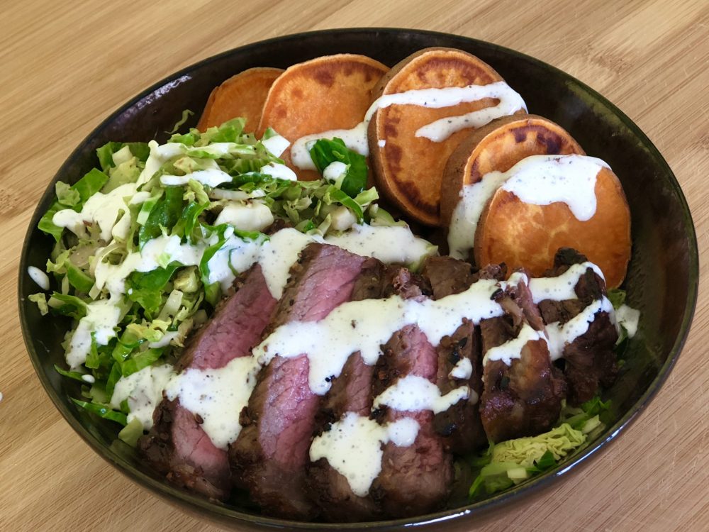 Steak & Shredded Brussel Bowl