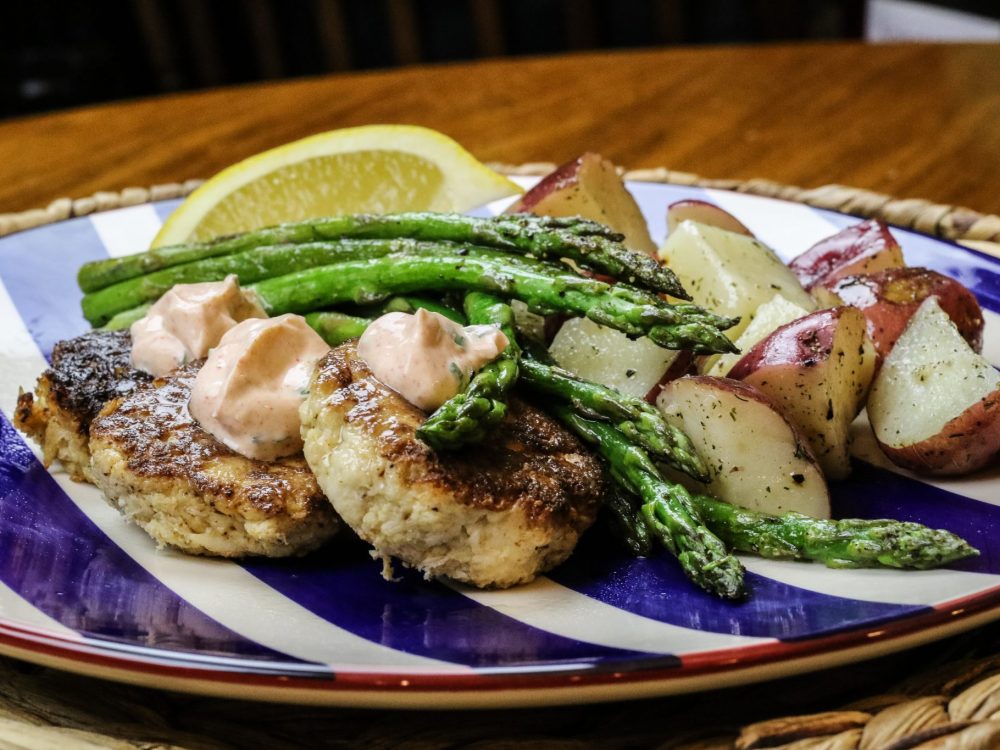 Crab Cakes with Redskin Potatoes