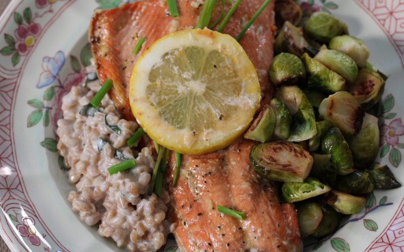 Salmon & Creamy Farro