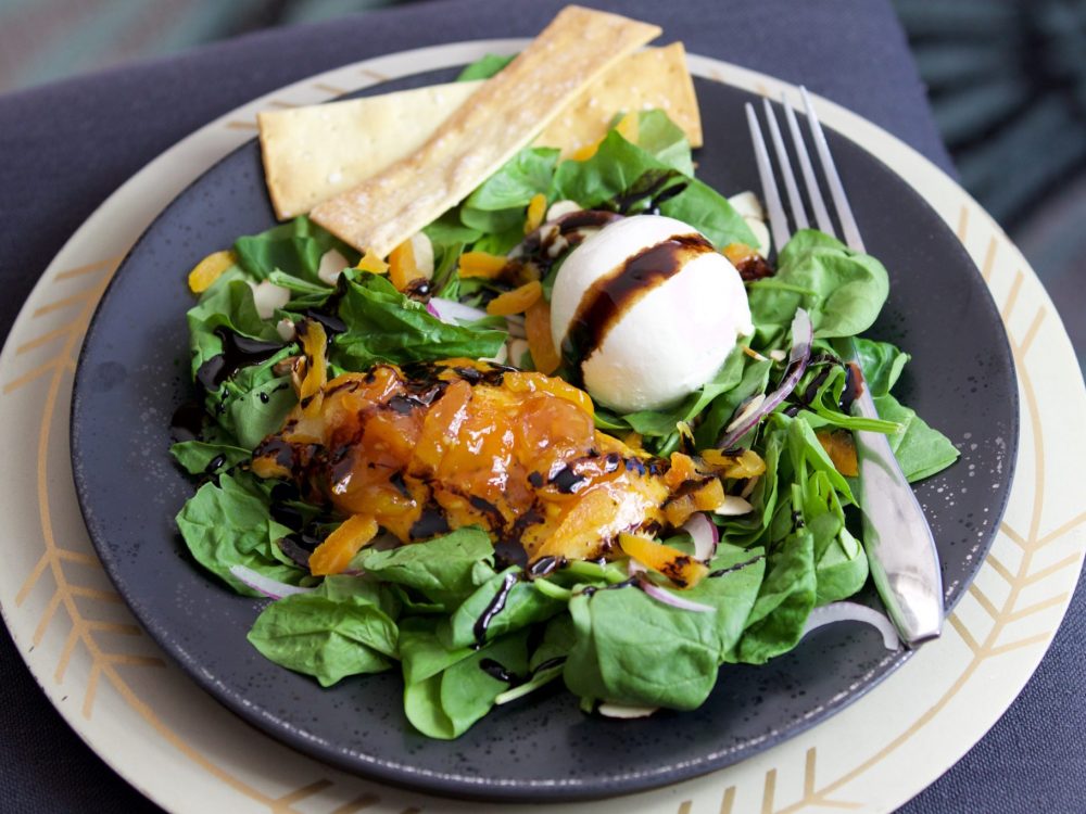 Apricot Chicken with Burrata