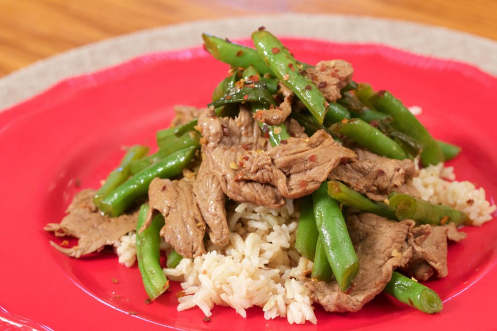 steak and green bean stir fry