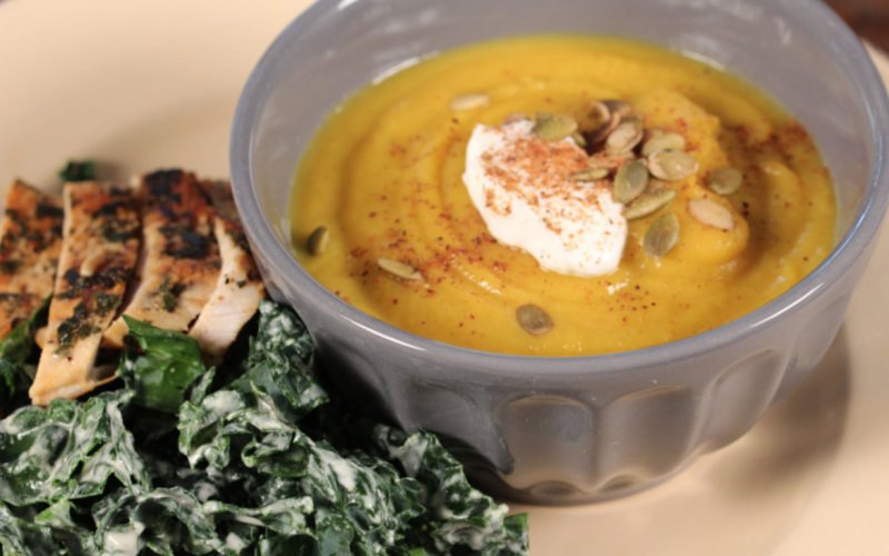 Chicken with Pear & Butternut Soup