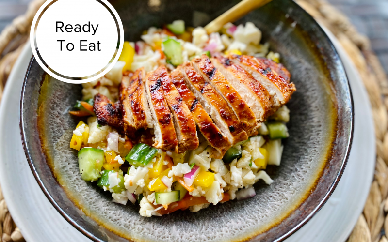 Ready-To-Eat: No Pasta Pasta Salad with BBQ Chicken