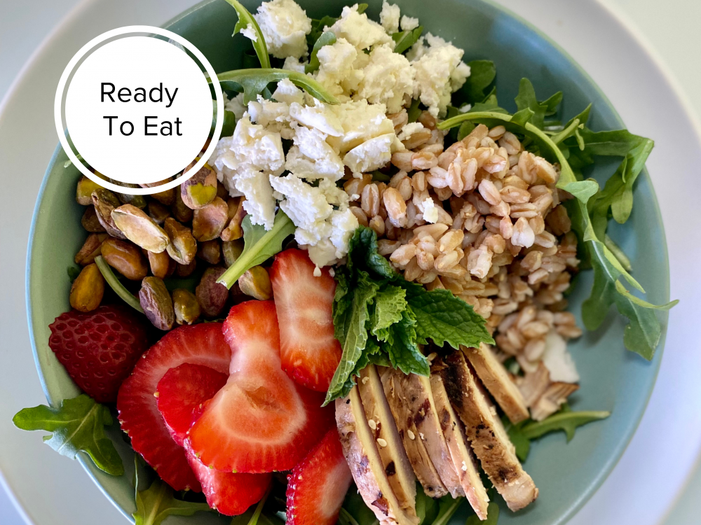 Ready-To-Eat: Strawberry Pistachio Mint Salad