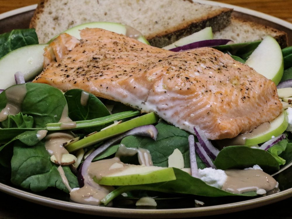 Salmon Spinach Salad